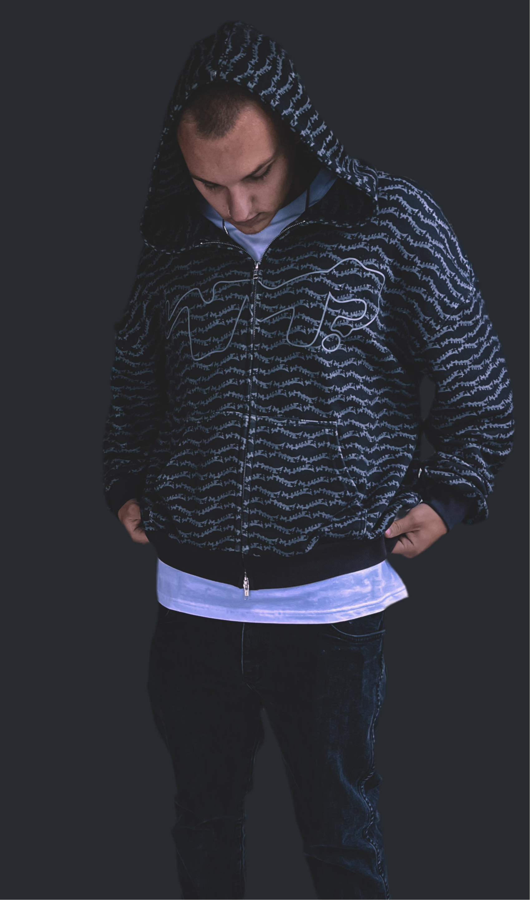 Reflective Full Logo Hoodie